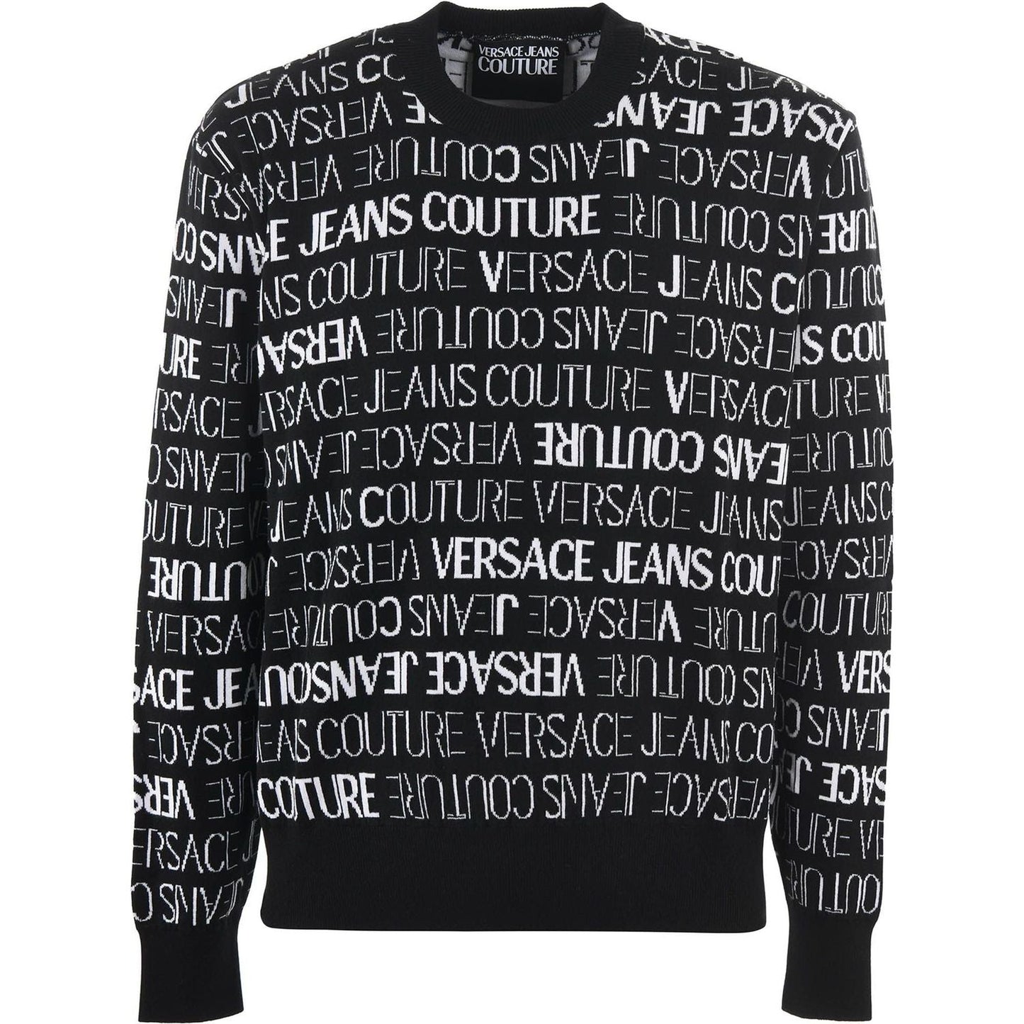 Versace Jeans Elegant Monochrome Logo Sweater black-and-white-cotton-logo-details-sweater 73GAFM13CM02A-A0E-688a3961-a51.jpg