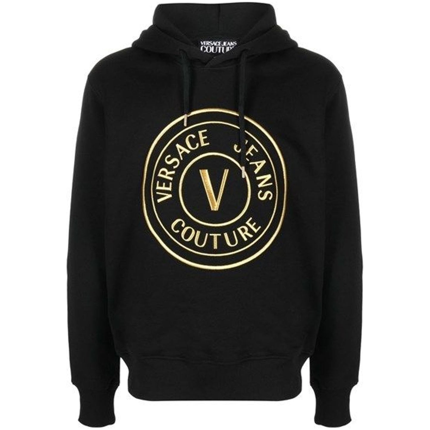 Versace Jeans Chic Black Hooded Sweatshirt black-cotton-logo-details-hooded-sweatshirt-1 73GAIT05CF00T-G89-a0ef046f-e4f.jpg