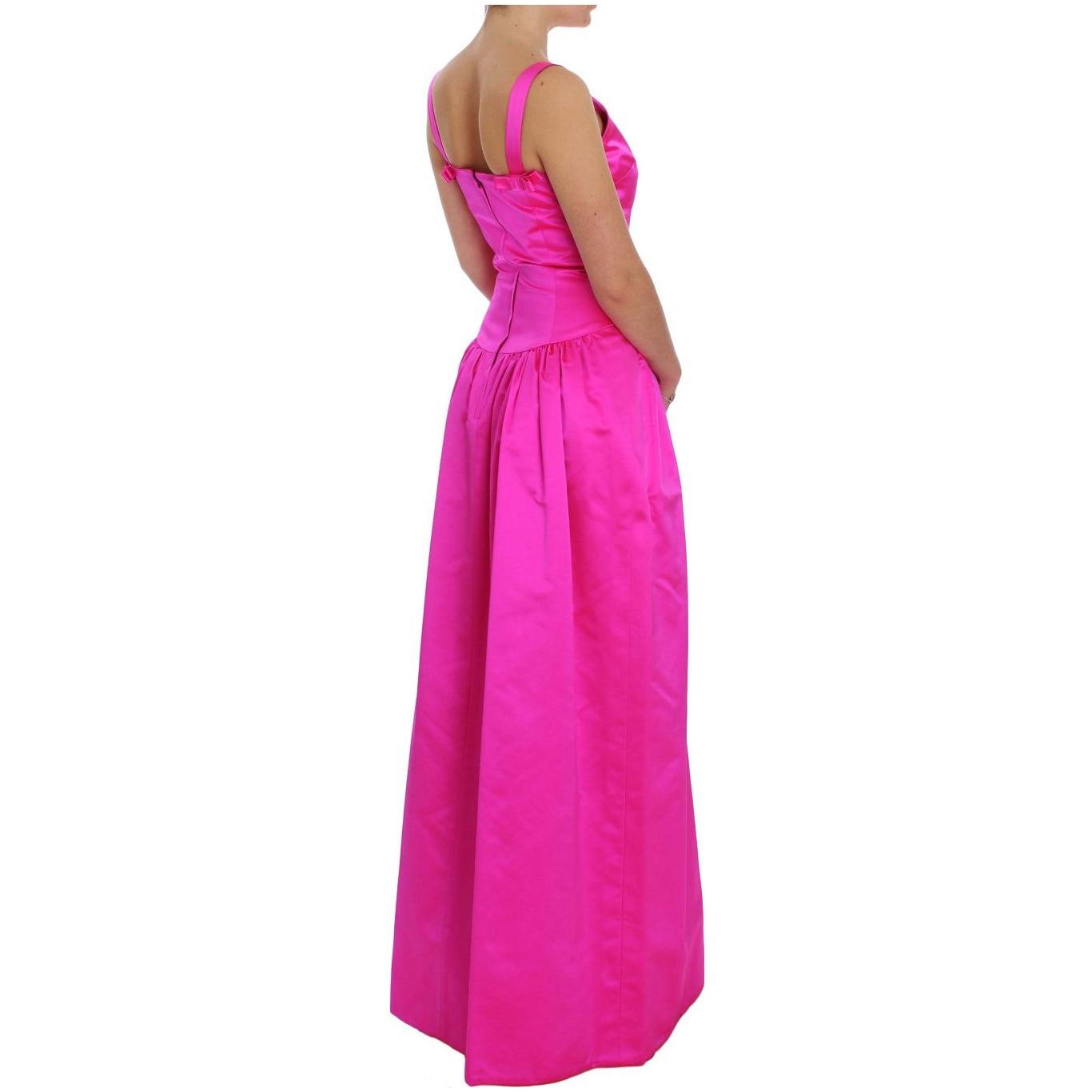 Dolce & Gabbana Elegant Silk Full Length Pink Sheath Dress pink-silk-long-sheath-ball-gown-dress 76495-pink-silk-long-sheath-ball-gown-dress-3.jpg