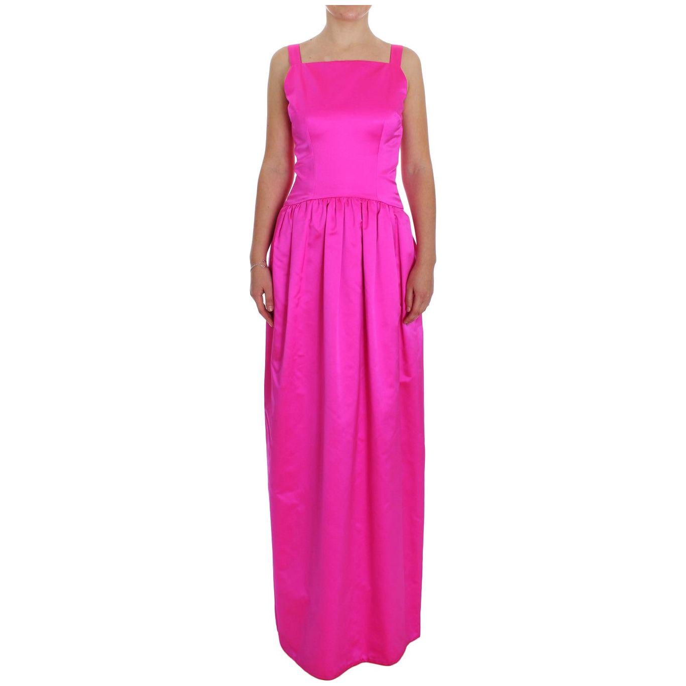 Dolce & Gabbana Elegant Silk Full Length Pink Sheath Dress pink-silk-long-sheath-ball-gown-dress 76495-pink-silk-long-sheath-ball-gown-dress.jpg