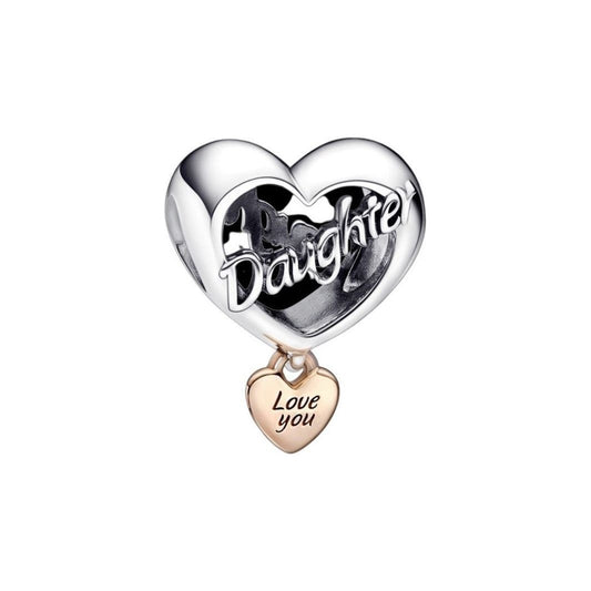 PANDORA PANDORA CHARMS Mod. LOVE YOU DAUGHTER HEART DESIGNER FASHION JEWELLERY pandora-charms-mod-love-you-daughter-heart