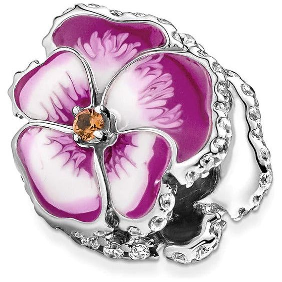 PANDORA PANDORA JEWELRY Mod. PINK PANSY FLOWER DESIGNER FASHION JEWELLERY pandora-jewelry-mod-pink-pansy-flower