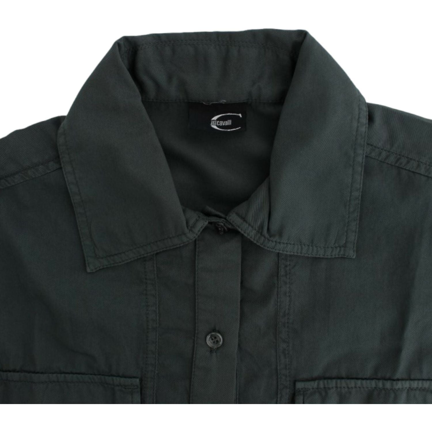 Cavalli | Gray button down shirt| McRichard Designer Brands 