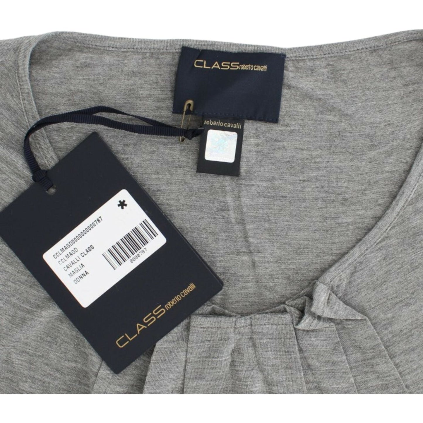 Cavalli Elegant Gray Cashmere-Blend Jumper gray-3-4-sleeves-jumper-top 8628-gray-34-sleeves-jumper-top-5-scaled-121212bb-3cb.jpg