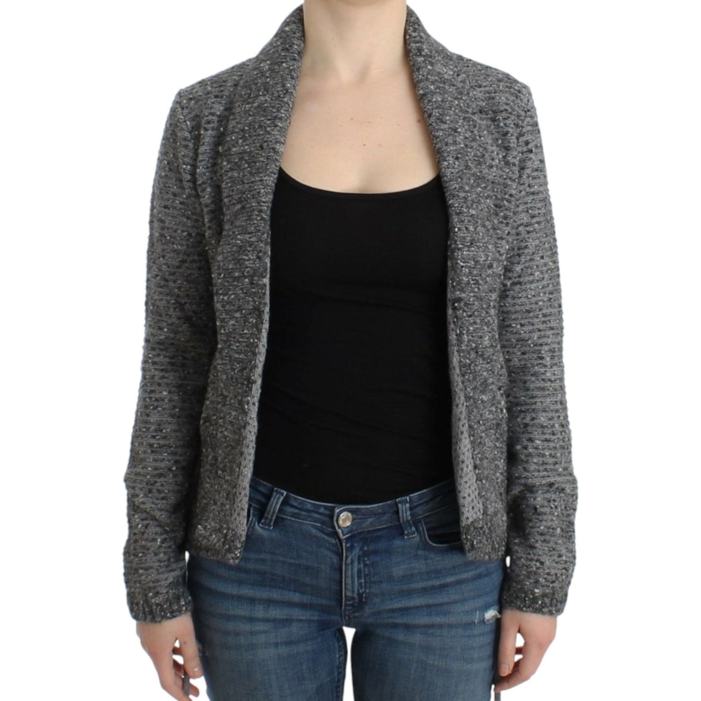 Cavalli Elegant Gray Wool Blend Cardigan gray-wool-knitted-cardigan 8638-gray-wool-knitted-cardigan-5-scaled-0f95952e-478.jpg