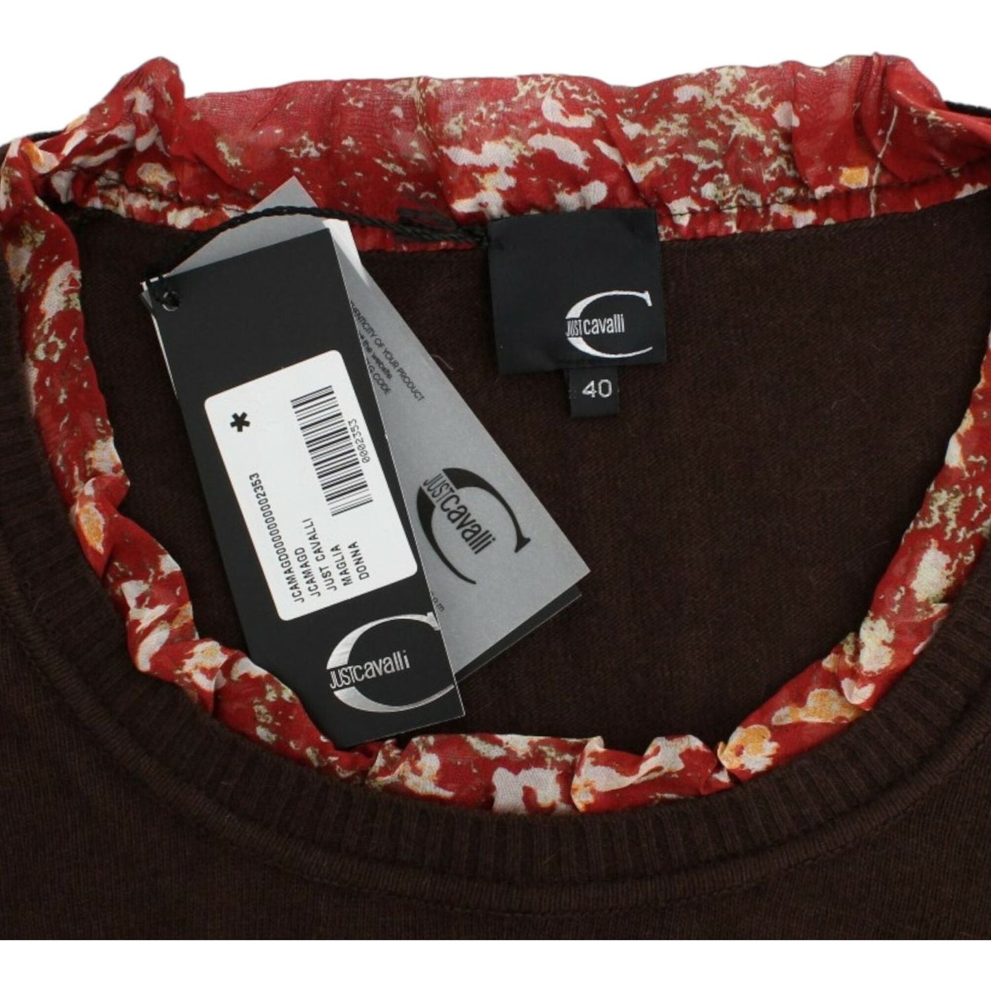 Cavalli Chic Crewneck Silk-Appliqué Sweater brown-crewneck-sweater 8685-brown-crewneck-sweater-5-1-scaled-6d35975a-dec.jpg