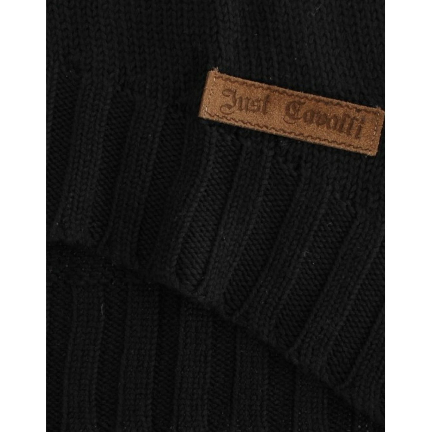 Cavalli Alluring Black Knitted Crew Neck Sweater black-knitted-wool-sweater 8739-black-knitted-wool-sweater-6-scaled-777b8370-335.jpg