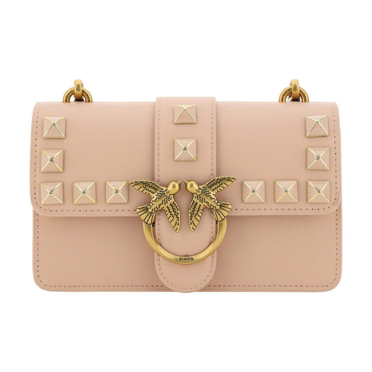 PINKO Chic Pink Cipria Mini Love Shoulder Bag pink-leather-mini-love-one-shoulder-bag