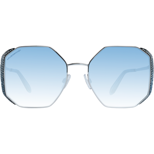 Atelier Swarovski Elegant Silver Trapezium Sunglasses silver-women-sunglasses-10