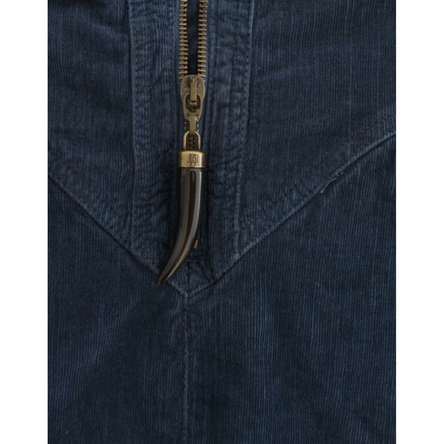 Cavalli Elegant Blue Pencil Skirt blue-corduroy-pencil-skirt