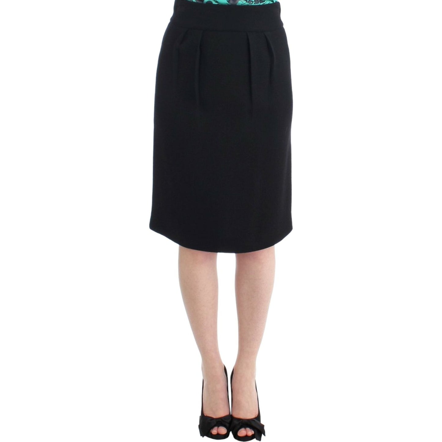 Cavalli Elegant Black Wool Pencil Skirt black-wool-pencil-skirt 9671-black-wool-pencil-skirt-scaled-20eb5790-57a.jpg