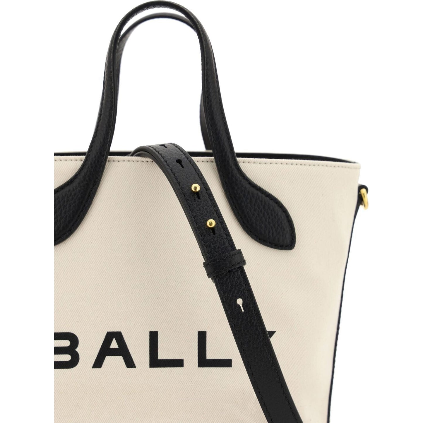 Bally Elegant Monogram Bucket Bag in Black & White white-and-black-leather-bucket-bag