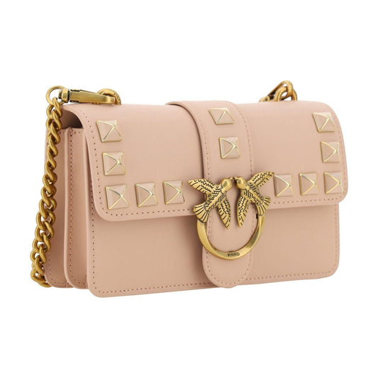 PINKO Pink Leather Mini Love One Shoulder Bag pink-leather-mini-love-one-shoulder-bag