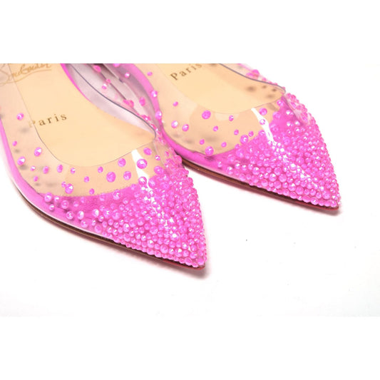 Christian Louboutin Hot Pink Suede Crystals Flat Point Toe Shoe hot-pink-suede-crystals-flat-point-toe-shoe CL008-DEGRAS-STRASS-PVC-FLAT-PVC_VEAU-VELOURS-DIVAHOT-PINK-9-CLOSEUP-scaled-4cd0defd-92f.jpg