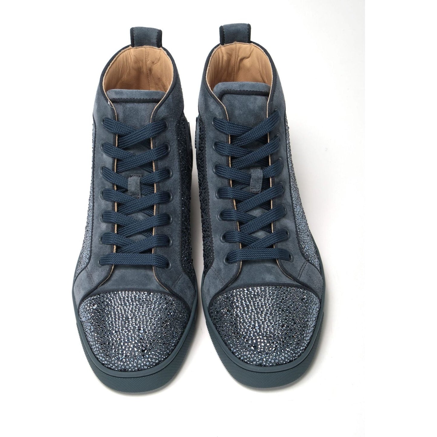 Christian Louboutin Blue Louis Junior Spikes Sneaker Shoes blue-louis-junior-spikes-sneaker-shoes