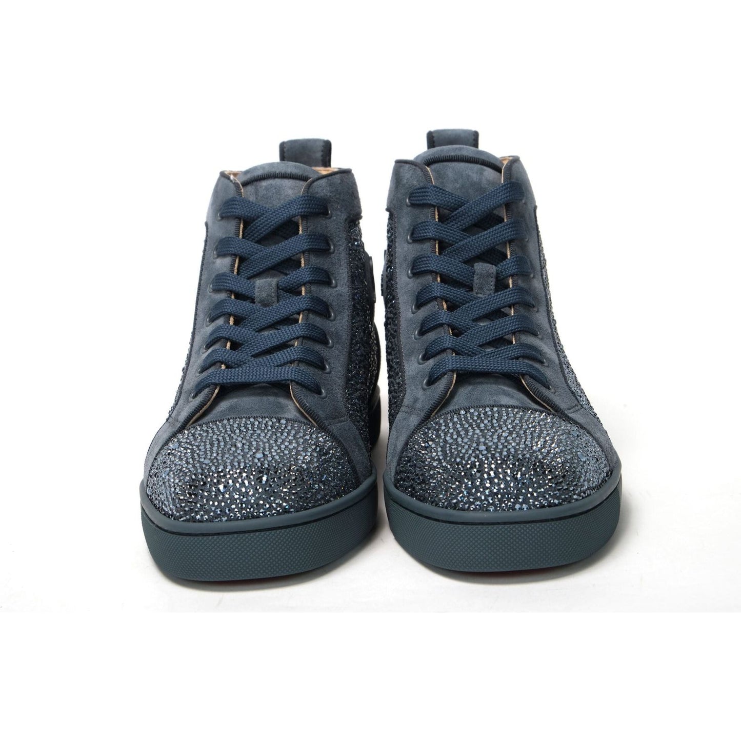 Christian Louboutin Blue Louis Junior Spikes Sneaker Shoes blue-louis-junior-spikes-sneaker-shoes
