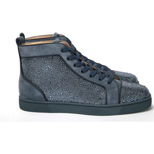 Christian Louboutin Blue Louis Junior Spikes Sneaker Shoes blue-louis-junior-spikes-sneaker-shoes CL063-LOUIS-ORLATO-FLAT-VEAU-VELOURS_STRASS_GG-TEMPETEBLUE-3-SIDE-PAIR-scaled-40eba434-c1a.jpg