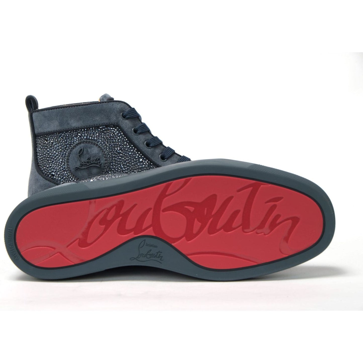 Christian Louboutin Blue Louis Junior Spikes Sneaker Shoes blue-louis-junior-spikes-sneaker-shoes CL063-LOUIS-ORLATO-FLAT-VEAU-VELOURS_STRASS_GG-TEMPETEBLUE-5-SOLE-scaled-60d96b57-f67.jpg