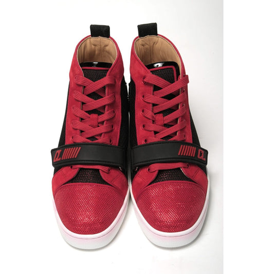 Christian Louboutin | Black/Loubi Version Louis Orlato Vs Flat Trico Shoes  | McRichard Designer Brands