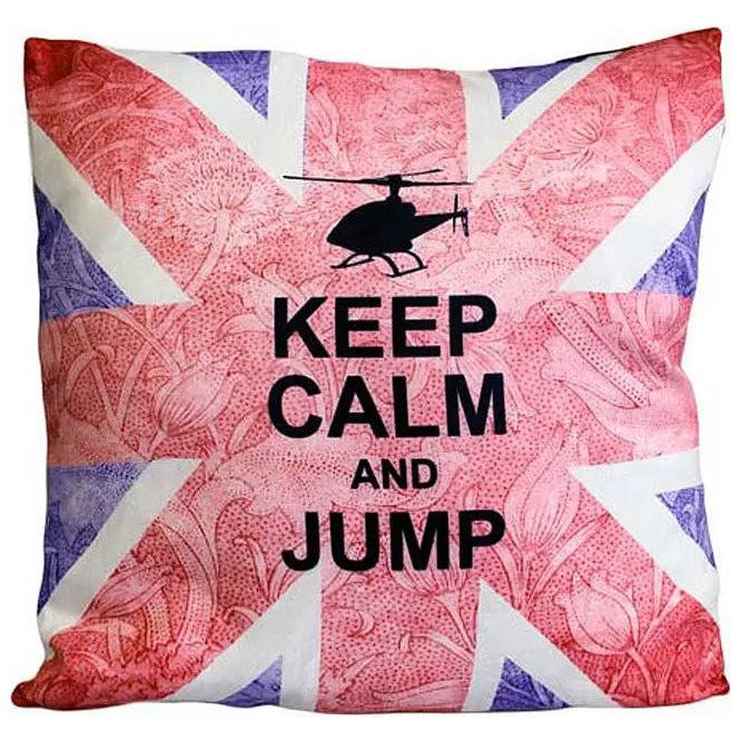 CUSCINI LETTERARI - Copricuscino in Juta lavata / Cotton pillow case  KEEP CALM AND JUMP - Size 40x40cm FASHION ACCESSORIES CUSCINI LETTERARI