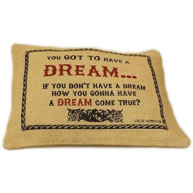 CUSCINI LETTERARI - Copricuscino in Juta lavata / Juta washed pillow case DREAM - Size 38x25cm FASHION ACCESSORIES CUSCINI LETTERARI