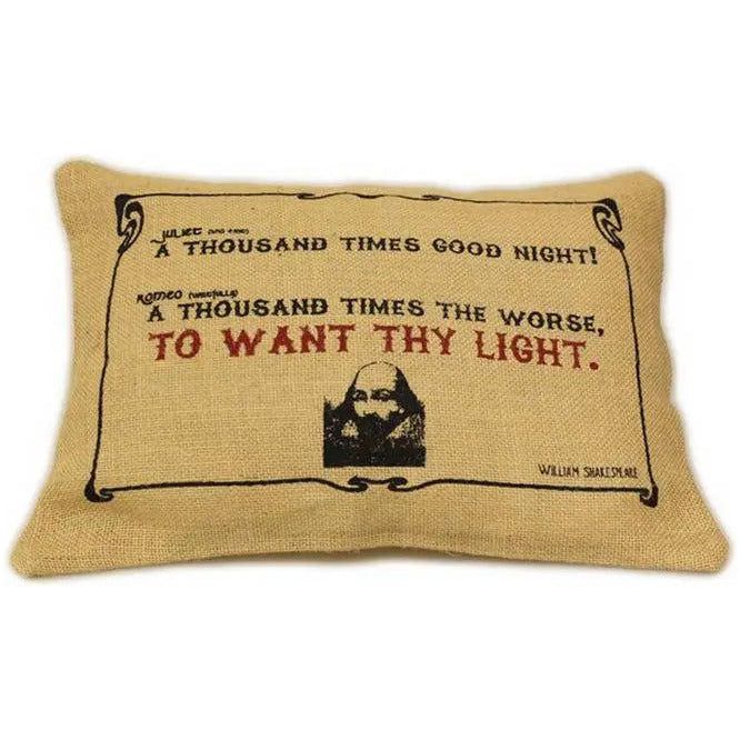 CUSCINI LETTERARI - Copricuscino in Juta lavata / Juta washed pillow case WANT THY LIGHT - Size 38x25cm FASHION ACCESSORIES CUSCINI LETTERARI