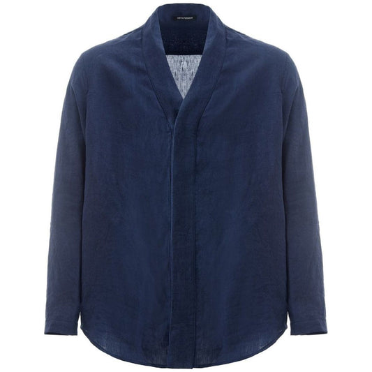 Emporio Armani Elegant Oversize Linen Jacket Shirt relaxed-fit-jacket-shirt-in-blue-linen Camicia_Blu_Armani_23MG_148-150-1-dca6b7cc-625.jpg