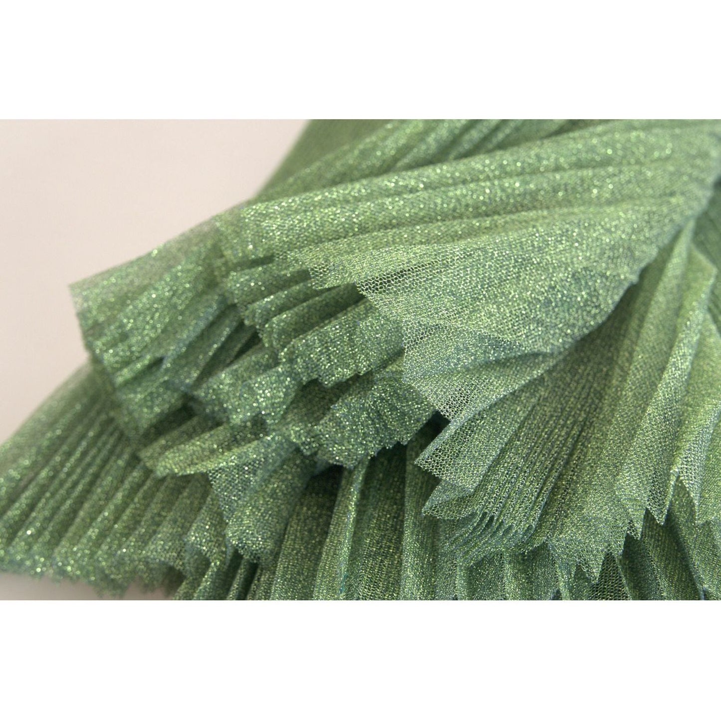 Dolce & Gabbana Enchanting Metallic Green Pleated A-Line Skirt metallic-green-high-waist-a-line-pleated-skirt-1