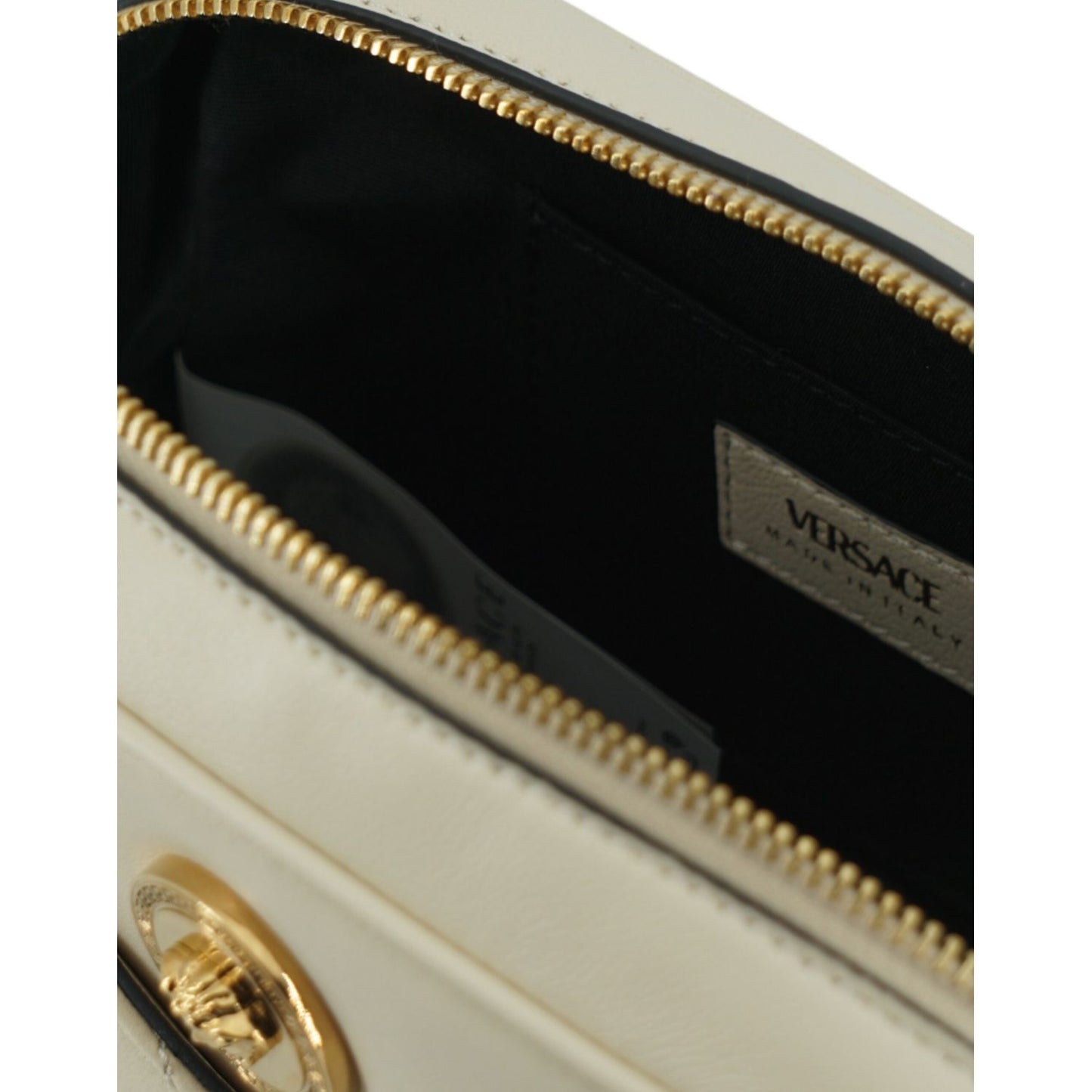 Versace Elegant White Lamb Leather Camera Bag white-lamb-leather-small-camera-crossbody-bag
