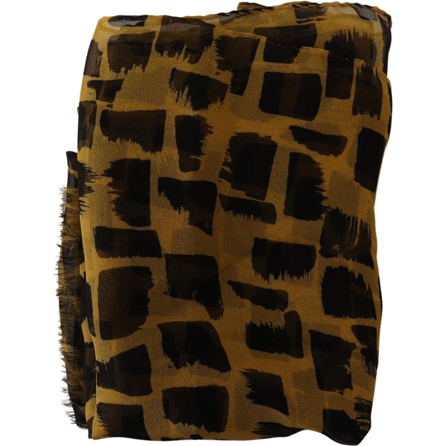 Dolce & Gabbana Elegant Silk Scarf in Yellow & Black yellow-patterned-100-silk-wrap-shawl-scarf IMG_0007-472b6fa5-6c9.jpg
