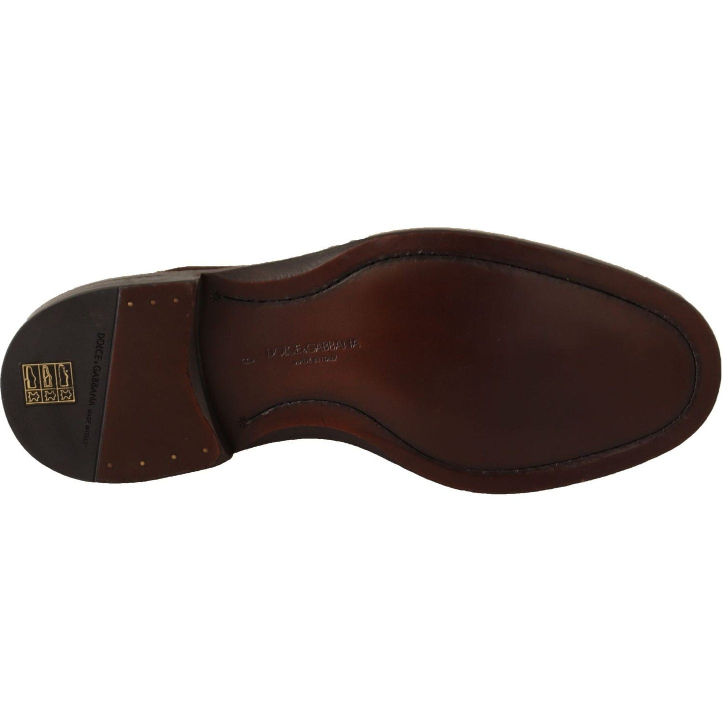 Dolce & Gabbana Elegant Brown Suede Studded Derby Shoes brown-suede-marsala-derby-studded-shoes Dress Shoes