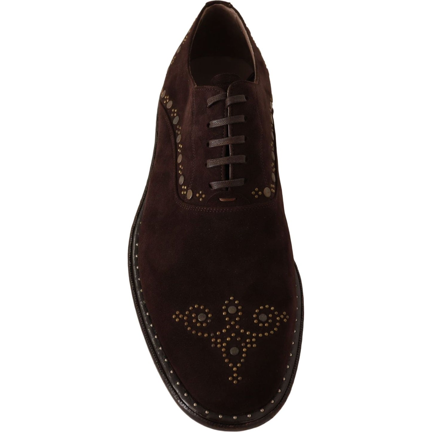 Dolce & Gabbana Elegant Brown Suede Studded Derby Shoes Dress Shoes brown-suede-marsala-derby-studded-shoes IMG_0017-scaled-6a168034-d44.jpg