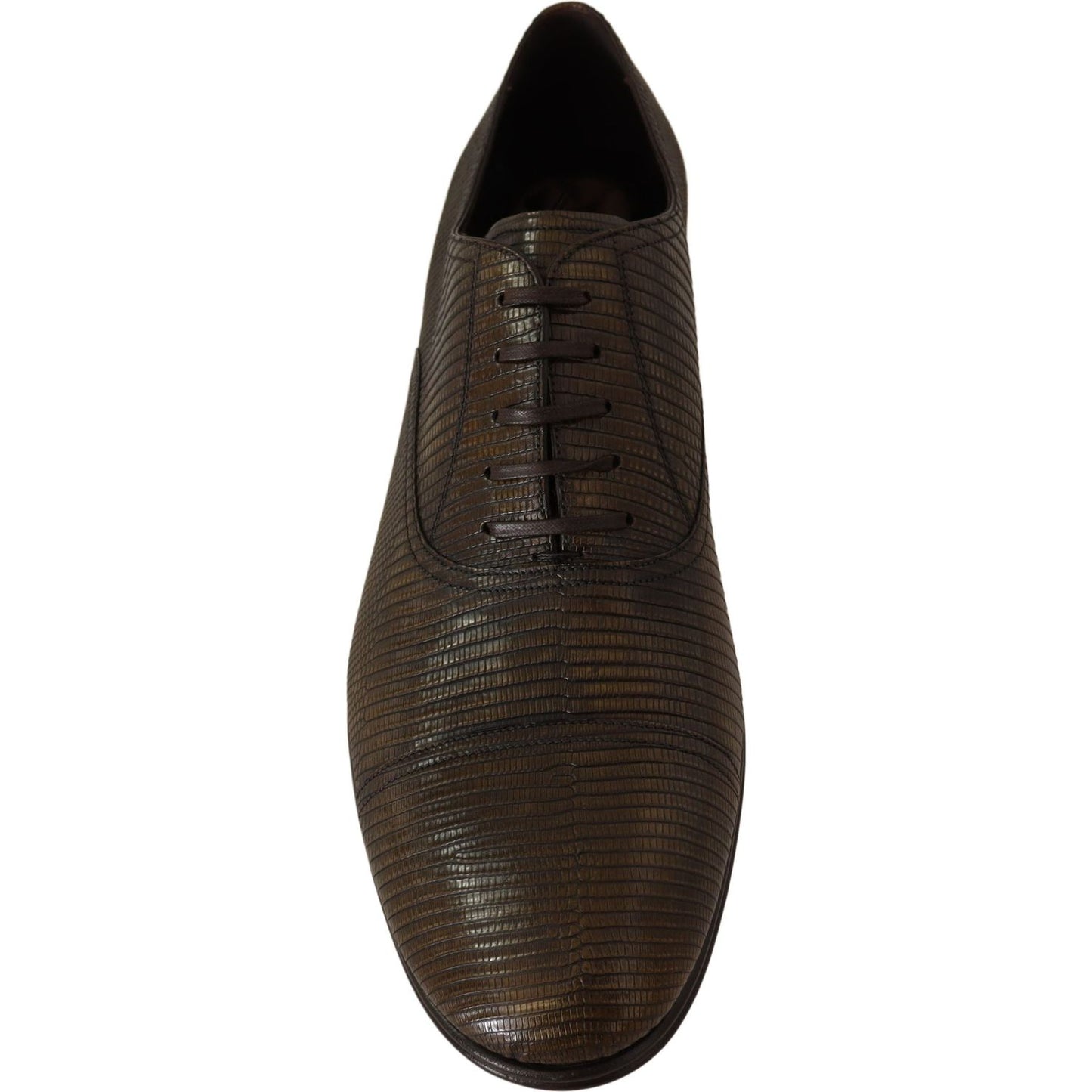 Dolce & Gabbana Elegant Shiny Leather Oxford Shoes Dress Shoes brown-lizard-leather-dress-oxford-shoes IMG_0051-scaled-fdf79c6d-258.jpg