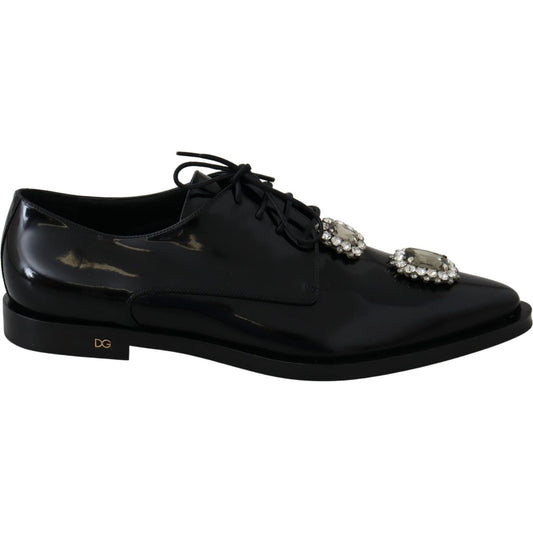 Dolce & Gabbana Crystal Embellished Derby Dress Shoes black-leather-crystal-lace-up-formal-shoes IMG_0067-2-scaled-21721c9b-abd.jpg