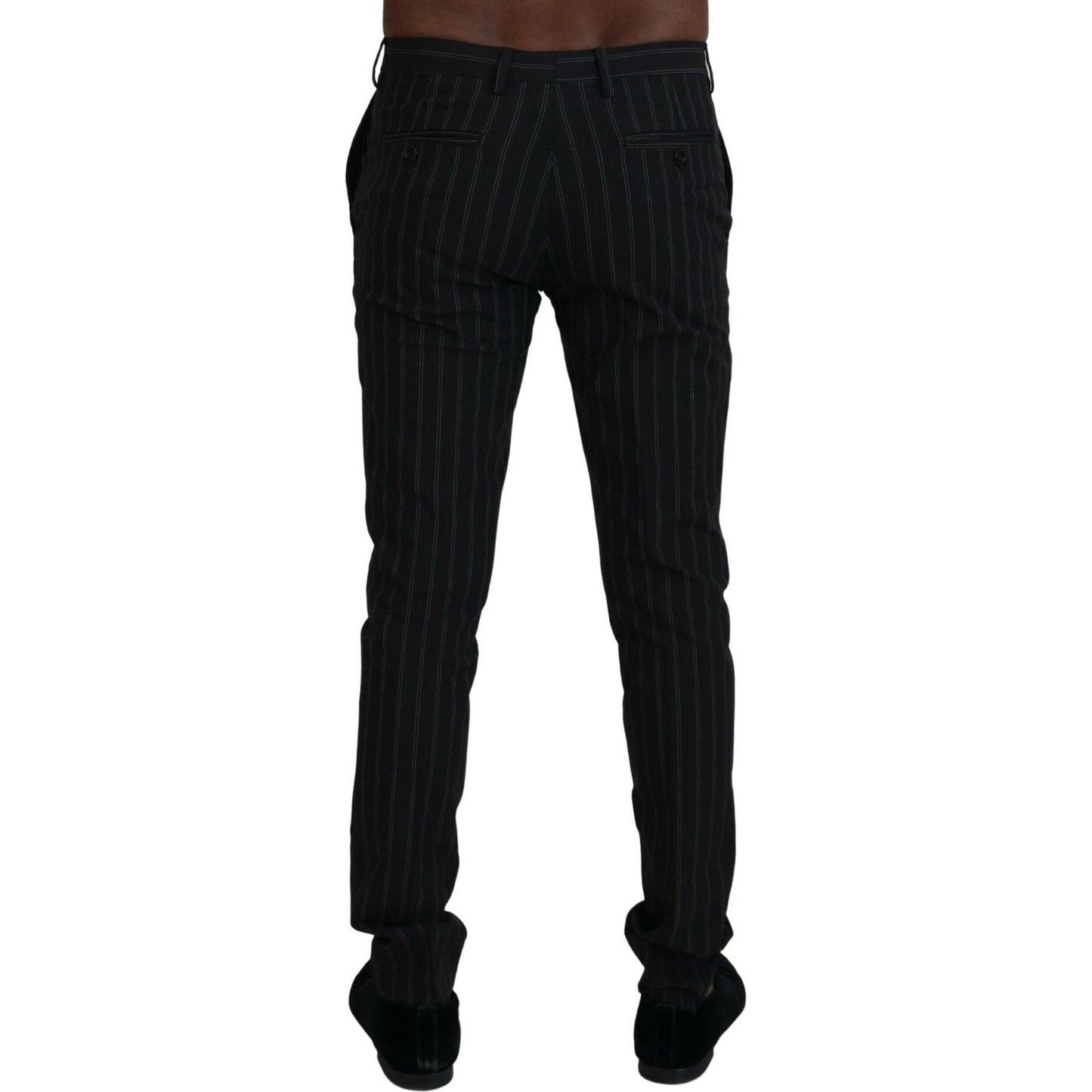 BENCIVENGA Elegant Striped Viscose Dress Pants for Men black-stripes-viscose-dress-pants