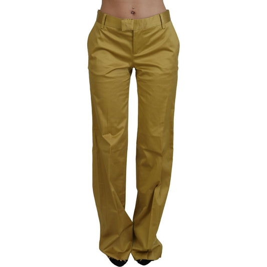 Just Cavalli Elegant Gold Straight Fit Pants gold-cotton-mid-waist-women-pants IMG_0105-scaled-0f749466-dd2.jpg
