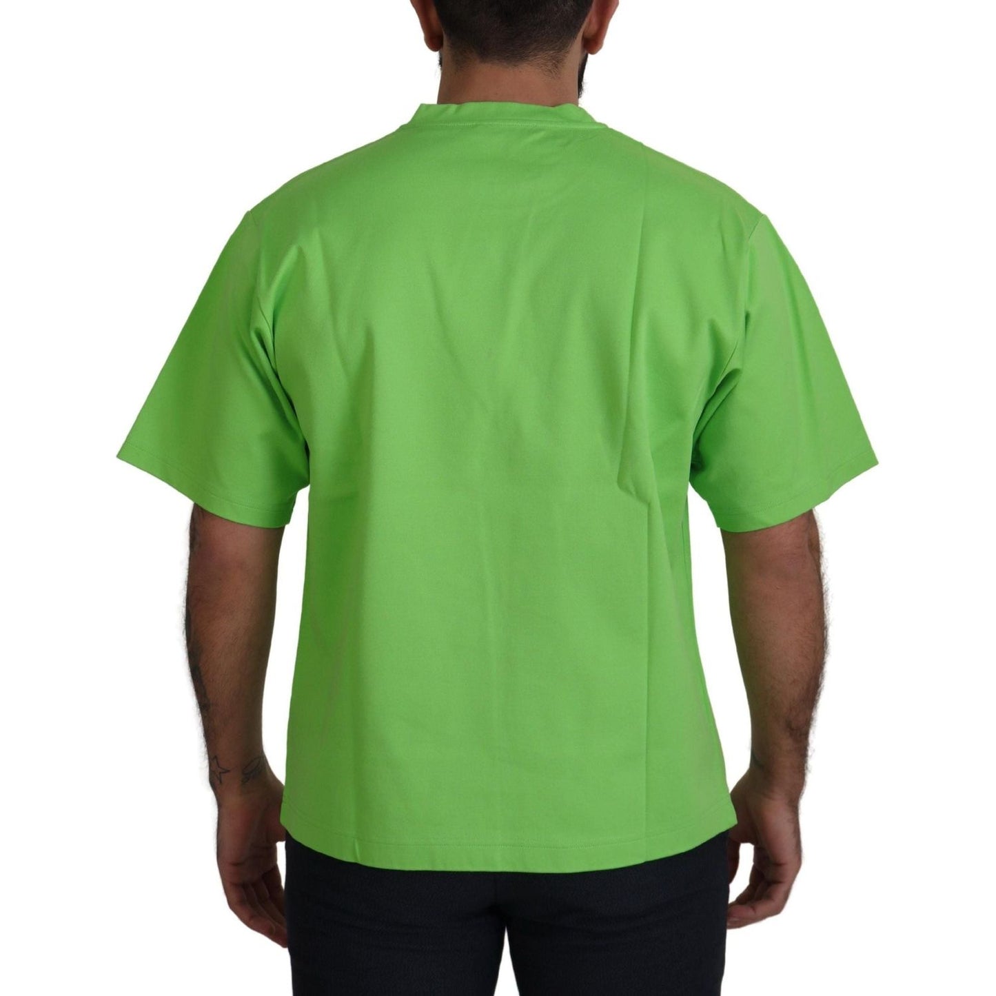 Dolce & Gabbana Chic Green Crewneck Short Sleeve Tee green-cotton-dg-channel-top-t-shirt