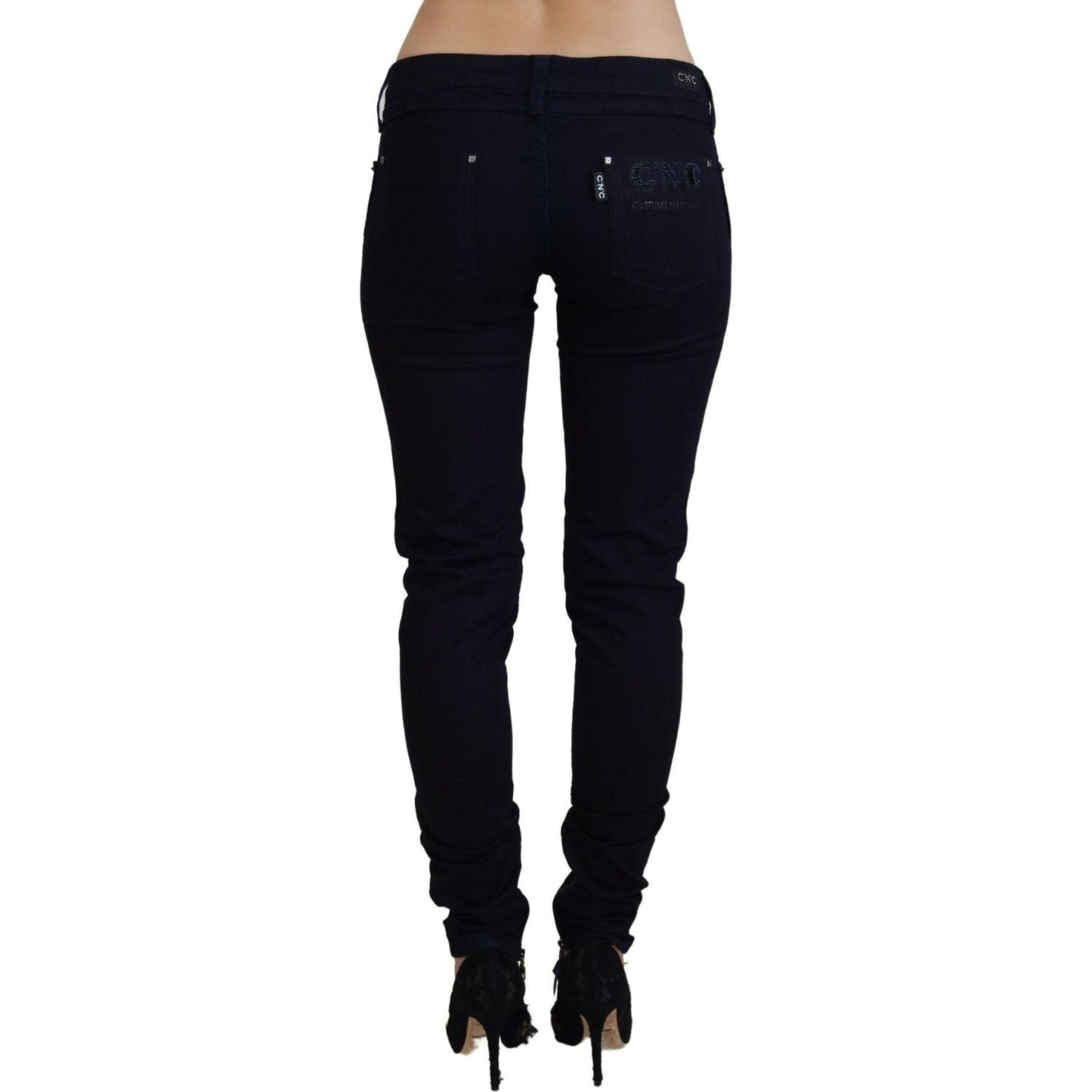 Costume National Chic Black Low Waist Denim Skinny Jeans black-low-waist-skinny-women-denim-jeans