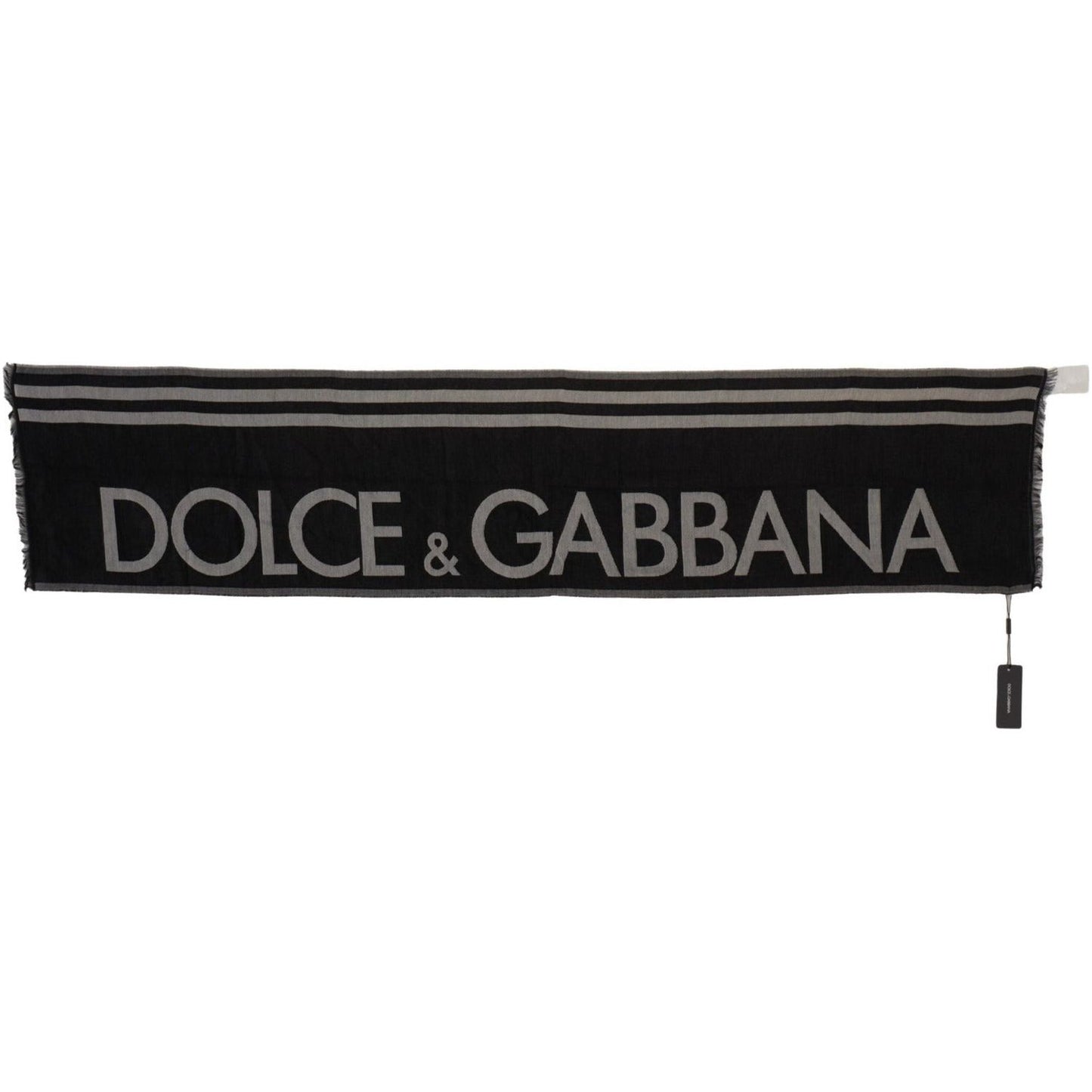 Dolce & GabbanaElegant Monochrome Men's Scarf WrapMcRichard Designer Brands£279.00