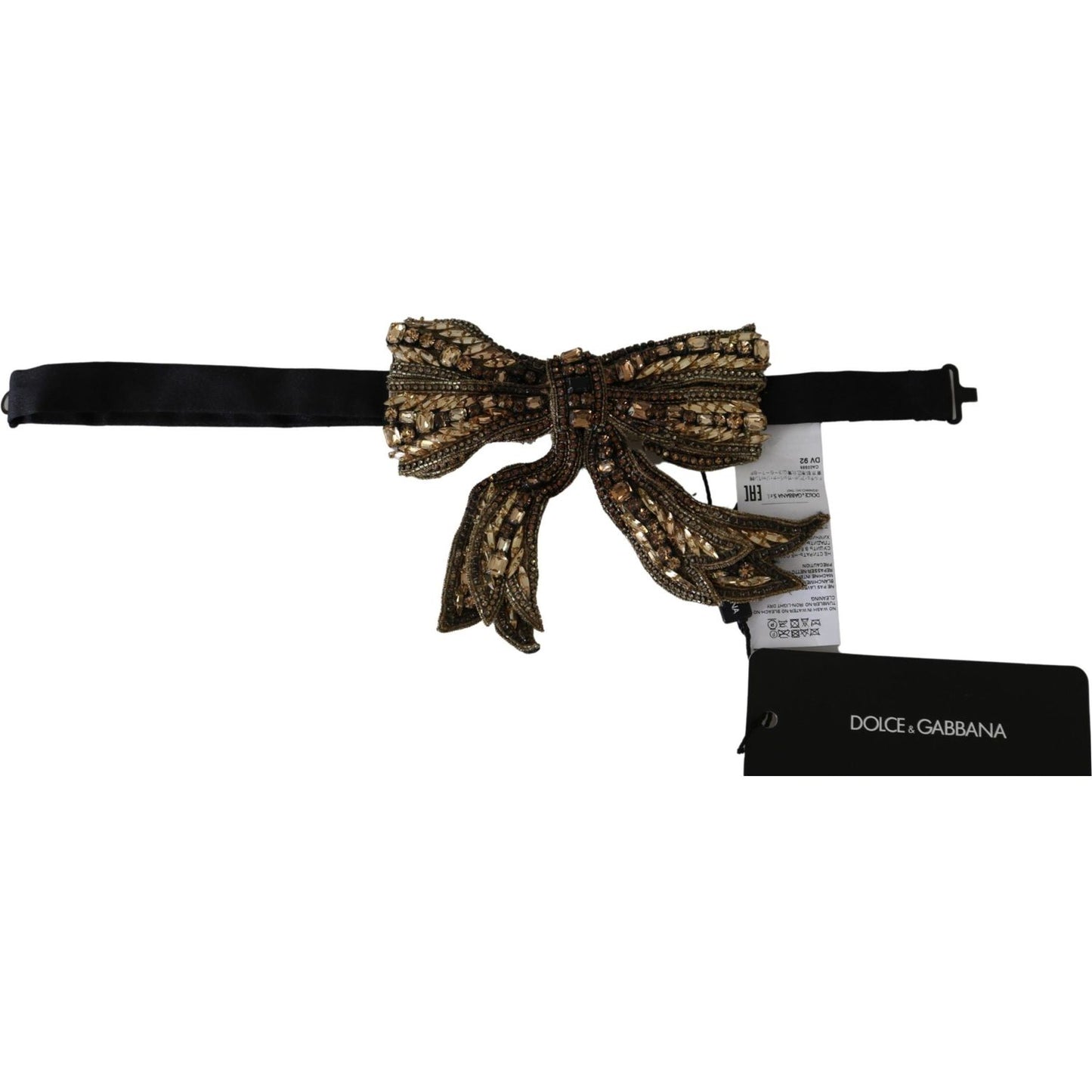 Dolce & GabbanaElegant Silk Gold Bowtie - Dazzle in StyleMcRichard Designer Brands£699.00