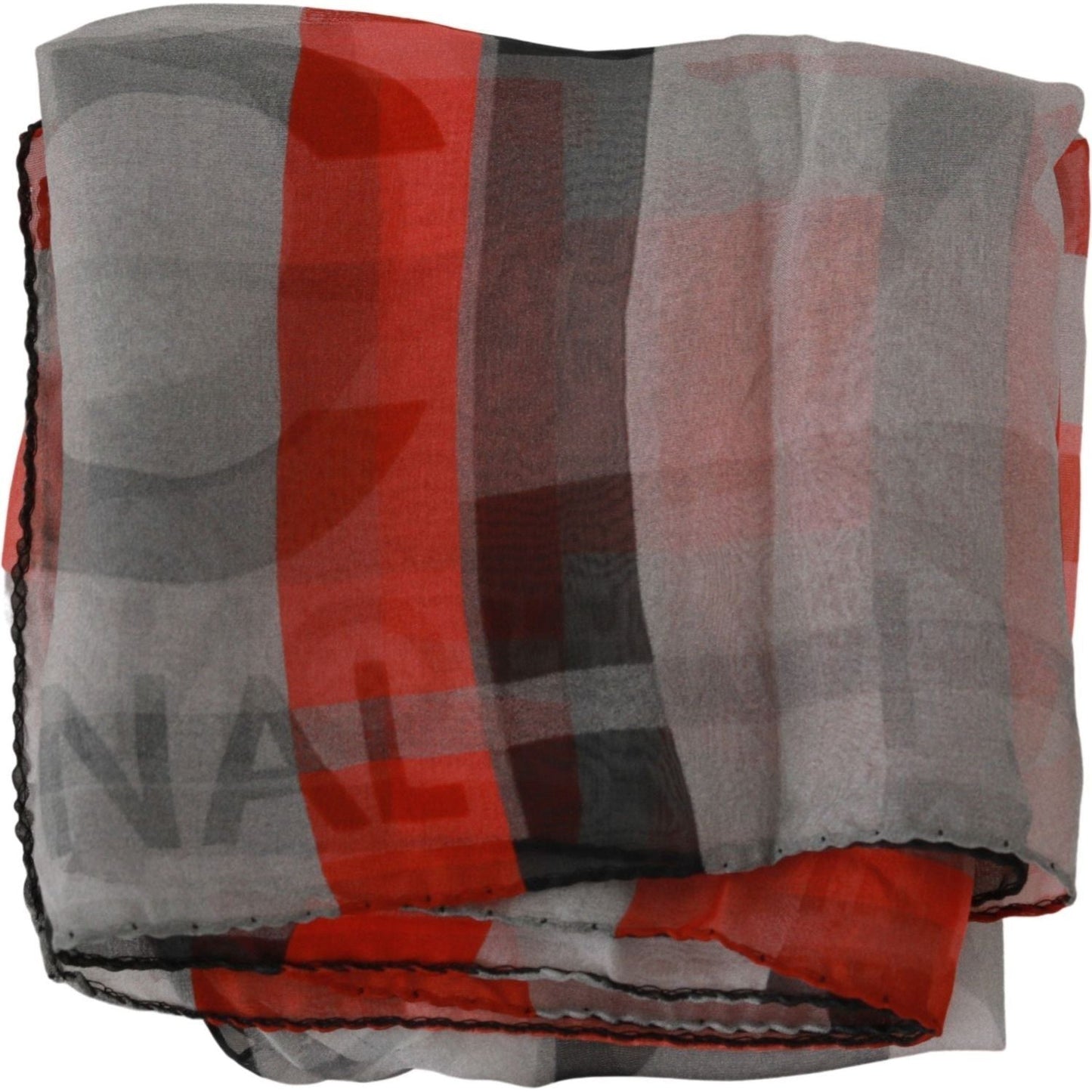 Costume National Elegant Silk Scarf Bandana Hat for Men Scarf red-100-silk-branded-gray-scarf