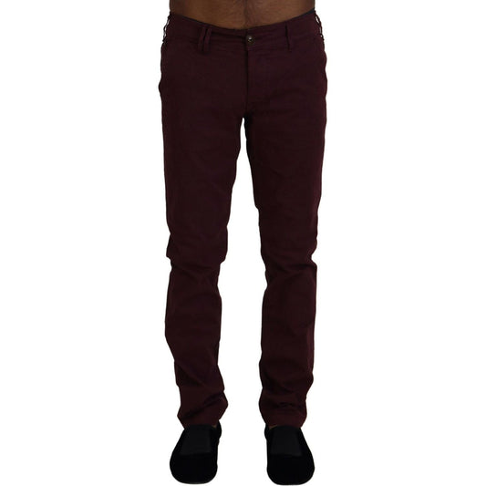 CYCLE Maroon Skinny Fit Cotton Pants maroon-cotton-stretch-skinny-casual-men-pants