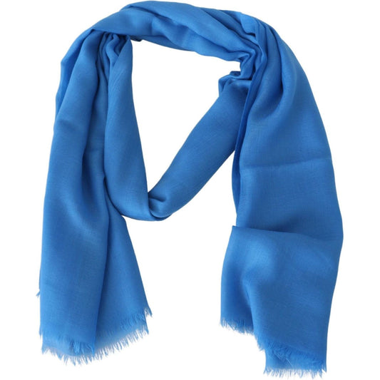 Missoni Elegant Wool Scarf with Signature Embroidery blue-wool-unisex-neck-warmer-wrap-scarf