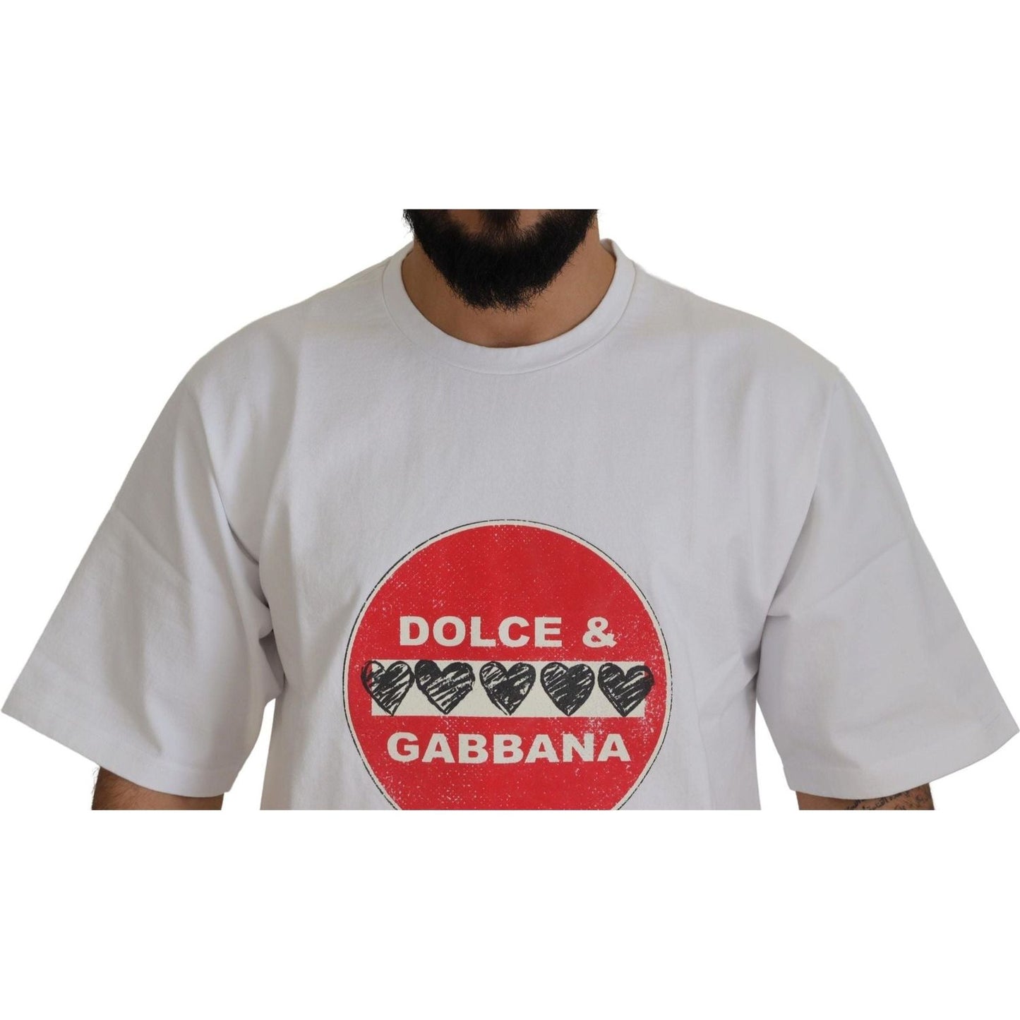 Dolce & Gabbana Chic White Cotton Heart Amor T-shirt white-amor-heart-cotton-crewneck-t-shirt IMG_0178-scaled-b08a1fd9-c06.jpg