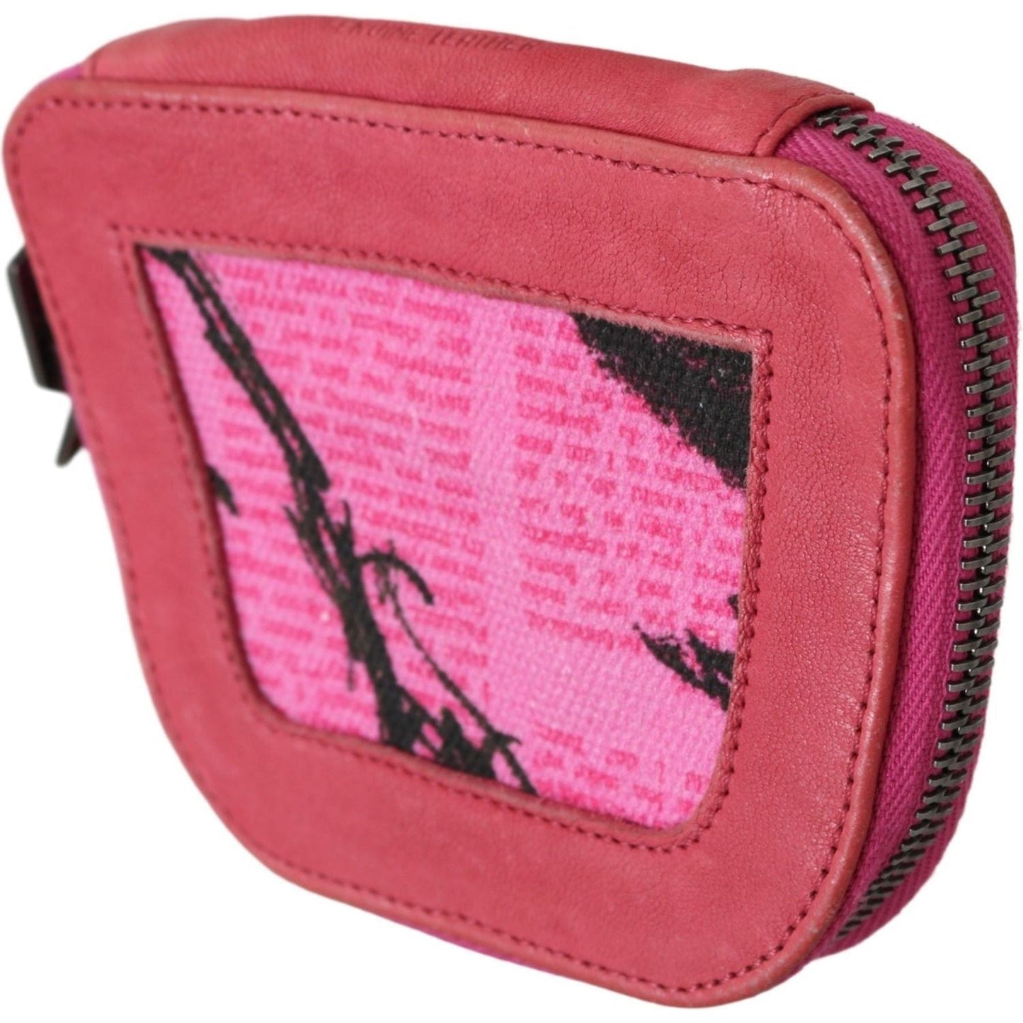PINKO Elegant Pink Fabric Coin Wallet pink-suede-printed-coin-holder-women-fabric-zippered-purse Purse IMG_0182-231f49a7-3fd.jpg