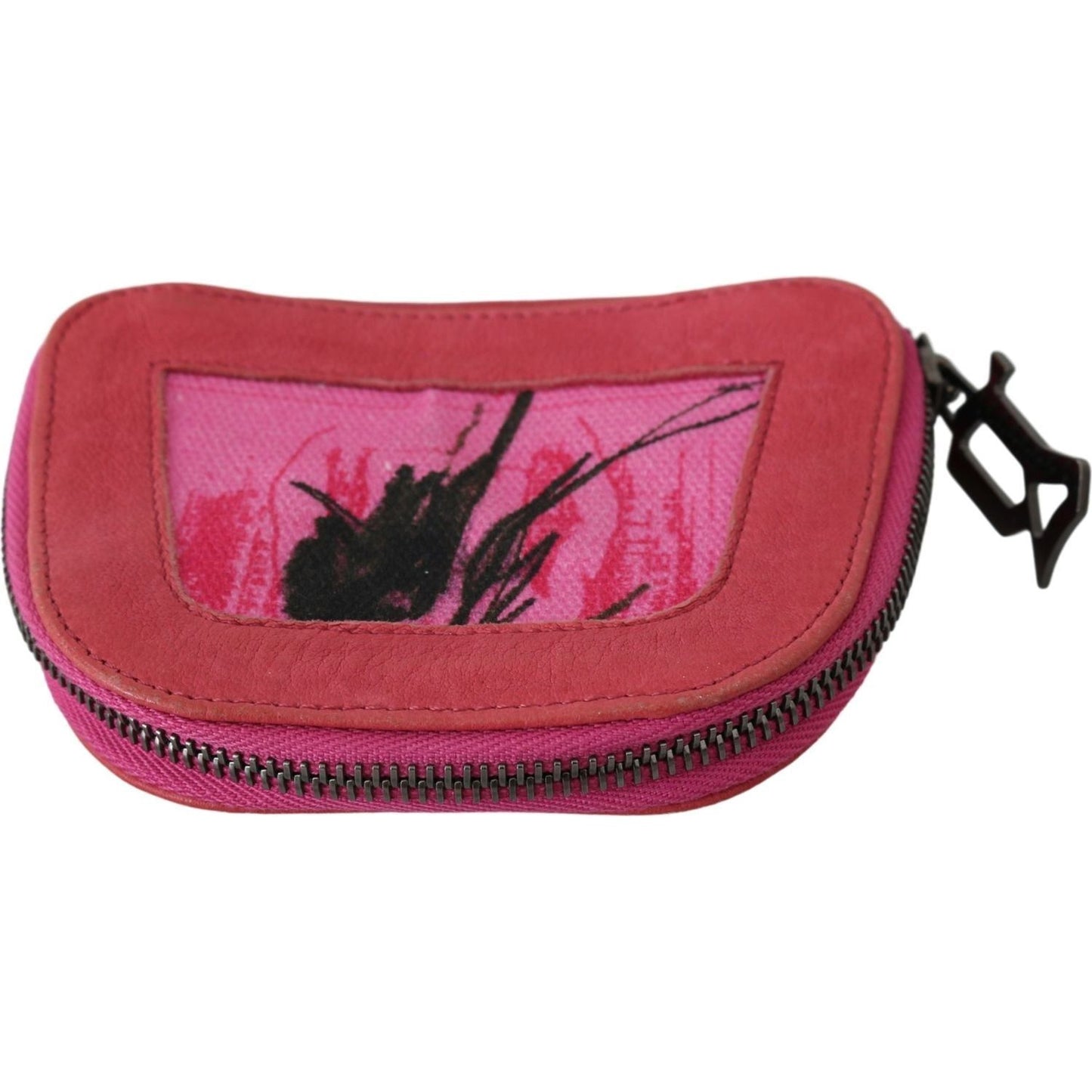 PINKO Elegant Pink Fabric Coin Wallet Purse pink-suede-printed-coin-holder-women-fabric-zippered-purse IMG_0184-a9de1b88-8ec.jpg
