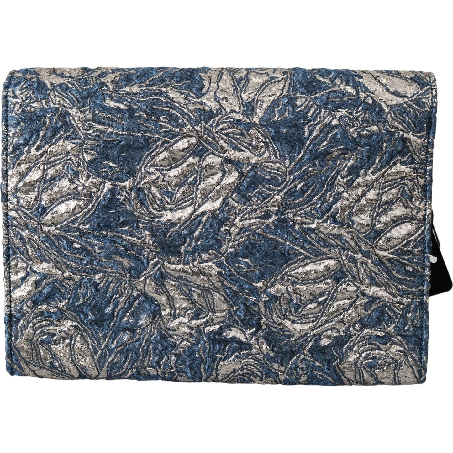 Dolce & Gabbana Elegant Blue Croc-Print Briefcase Clutch Briefcase blue-silver-jacquard-leather-document-briefcase-bag IMG_0200-1-bdab65d3-c81.jpg