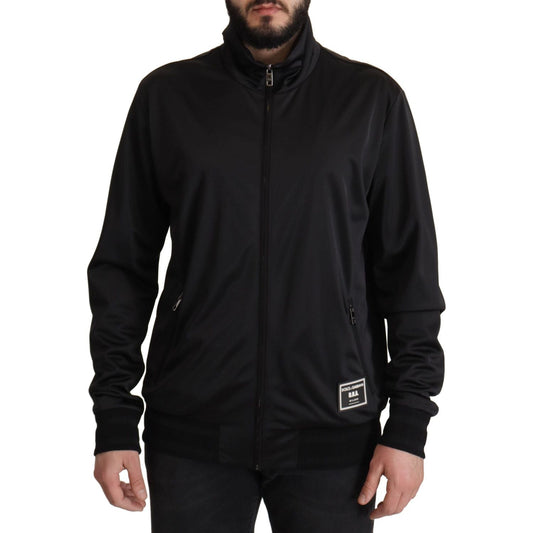 Dolce & Gabbana Elegant Black Full Zip Sweater black-full-zip-long-sleeve-d-n-a-sports-sweater IMG_0201-1-scaled-1bba316d-97c.jpg