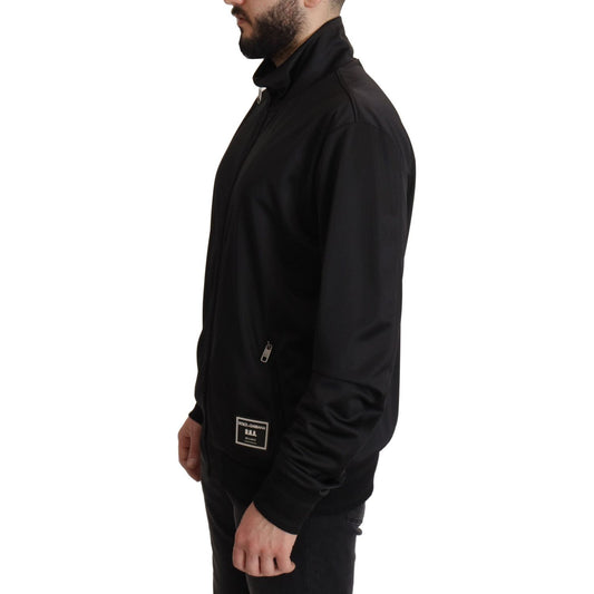 Dolce & Gabbana Elegant Black Full Zip Sweater black-full-zip-long-sleeve-d-n-a-sports-sweater IMG_0202-1-scaled-c23a570d-9d2.jpg