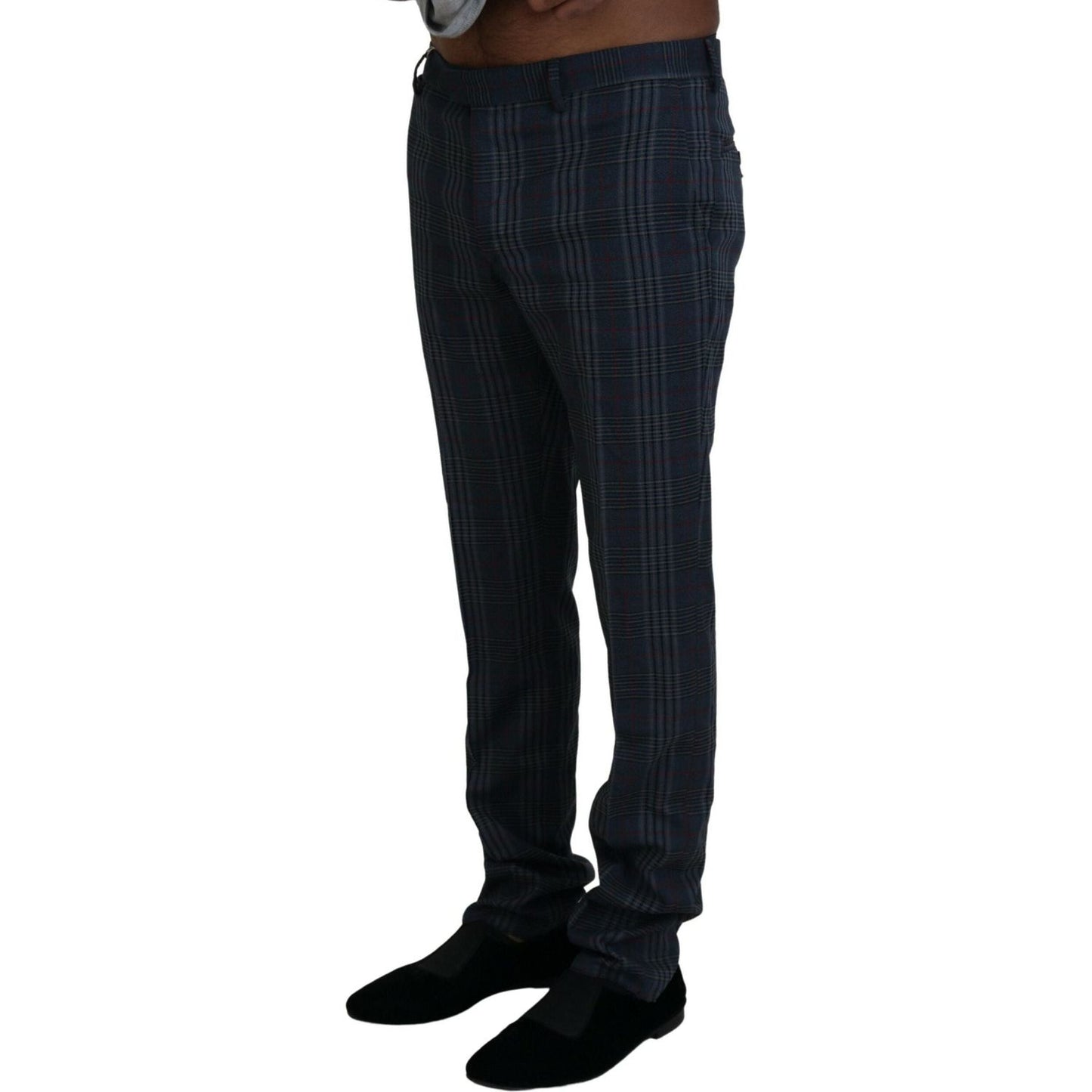 BENCIVENGA Elegant Multicolor Pure Wool Trousers gray-pure-wool-men-checkered-pants